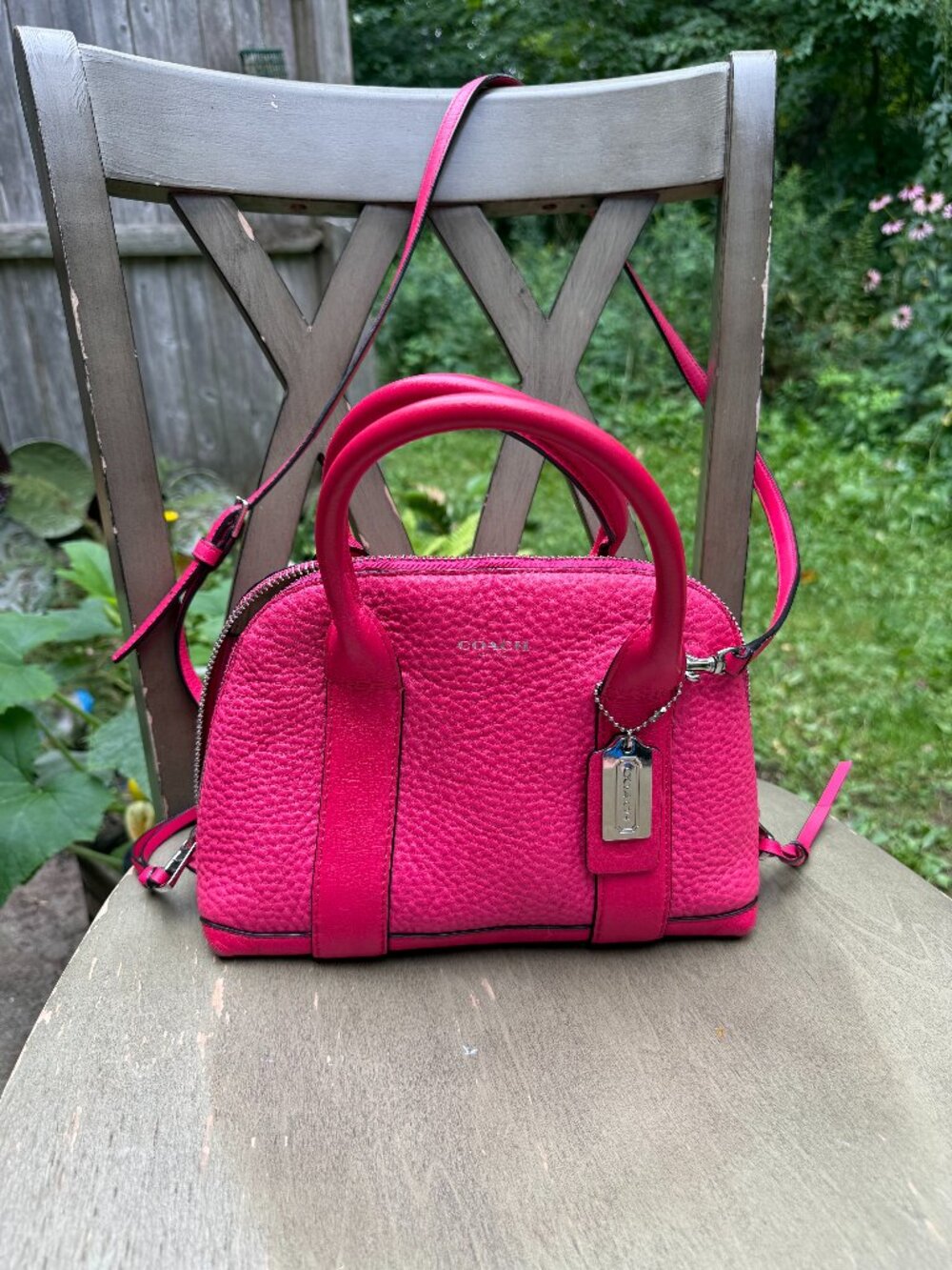 Coach Bleecker Mini Preston Satchel (Style No. 30143) Pink Ruby